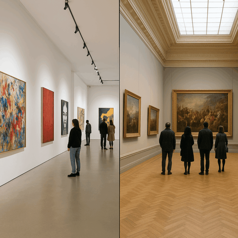Czym różni się galeria komercyjna od muzeum sztuki?