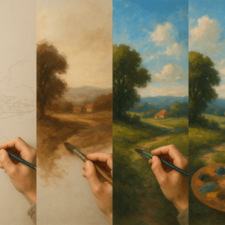 Jak powstaje dzieło – od szkicu po gotowy obraz